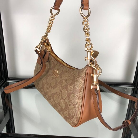 Coach teri shoulder bag insignature canvas bag - Picture 2 of 5